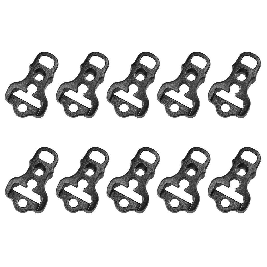 10Pcs Tent Guyline Wind Rope Buckle Cord Guyline Runners Guy Rope Tensioners Tent Guy Line Adjuster Stopper Tightener