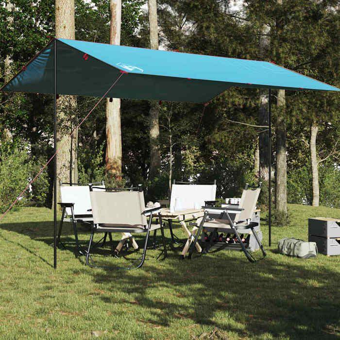 VidaXL Bâche de camping bleu 400x294 cm imperméable, bâche, bâche imperméable, bâche de camping légère, bâche d’abri, bâche 94662