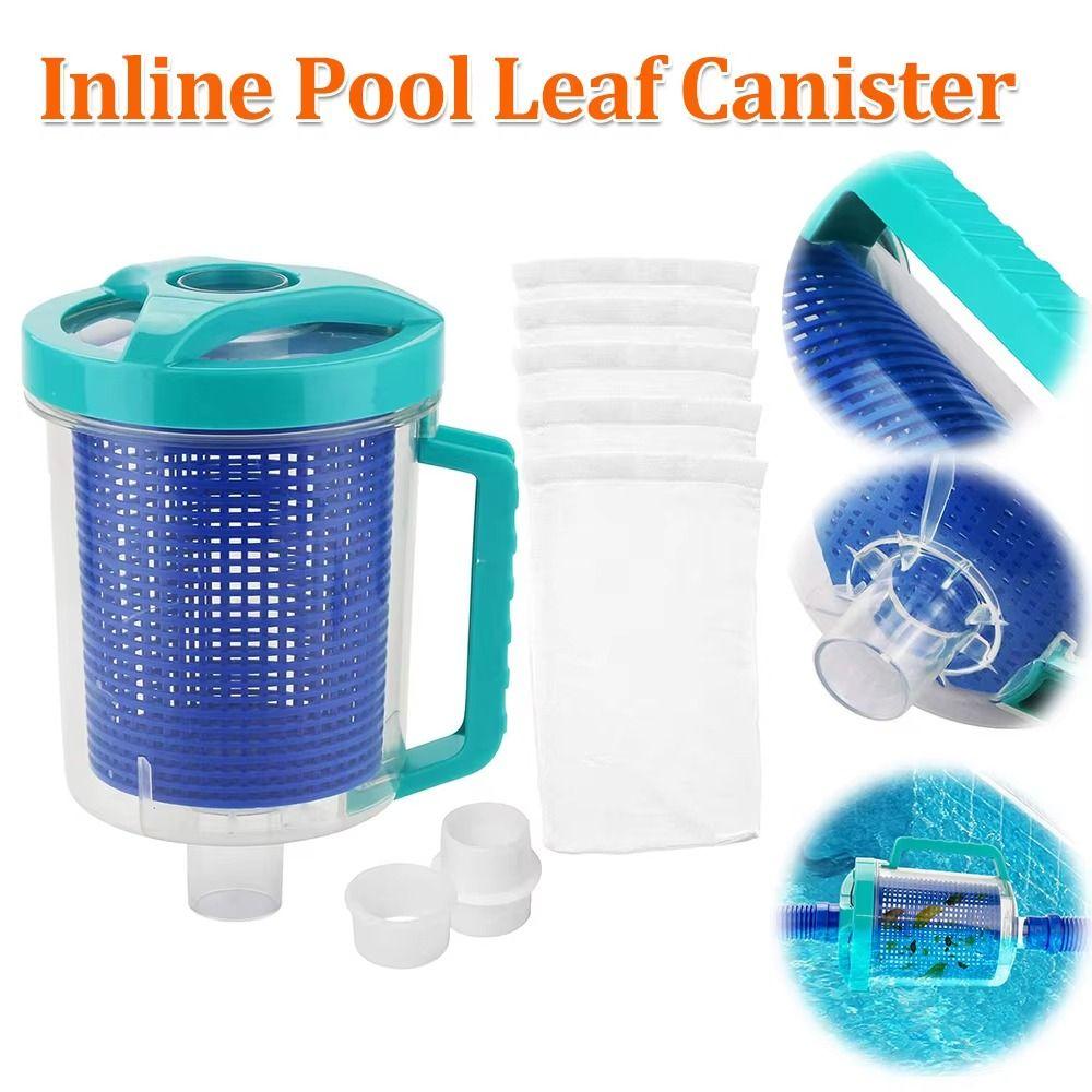 

with 5 Skimmer Socks Pool Leaf Collector with Basket Pool Leaf Catcher Pool Cleaners Accessories Leaf Canister