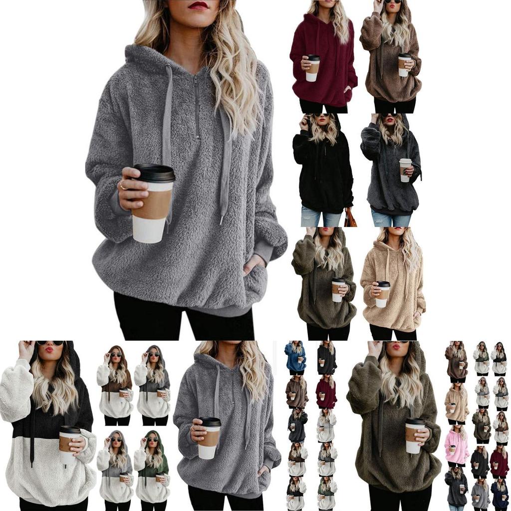 Cozy Fluffy Fur Hoodie For Women With Half-zip For Ultimate Comfort And Warmth