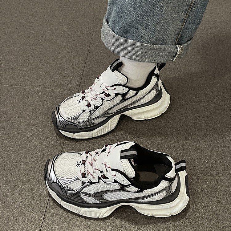 Dad shoes women's spring new mesh breathable shoes thick-soled versatile casual sports shoes