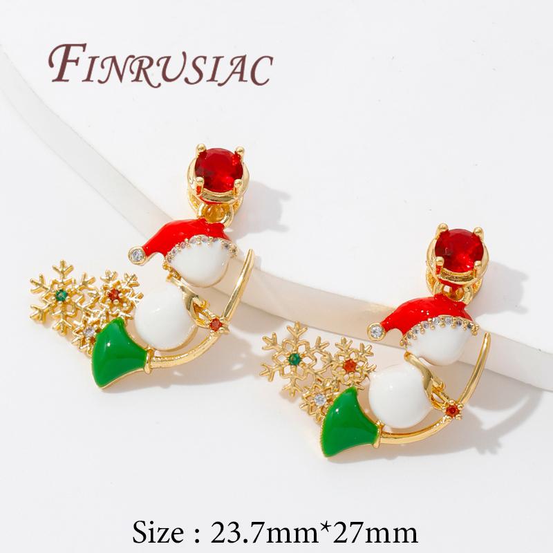 Christmas Gifts Happy New Year 2026 18K Gold Plated Brass Charms For Necklaces,Pendants For Jewelry Making,Women's Gift Xmas