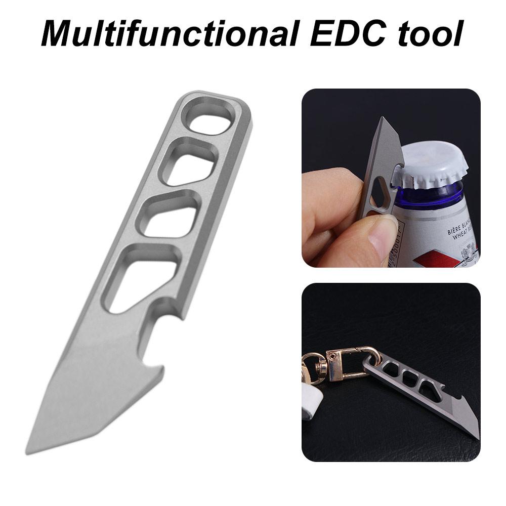 Wrench 55mm Mini Pry Bar TC4 Titanium Alloy Portable Bottle Opener Multipurpose Durable Keychain Pendant Open Delivery Tool