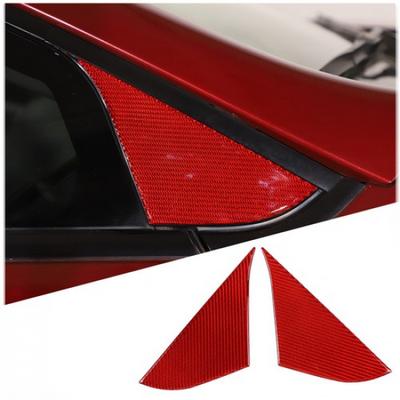 Autocollant Décoratif Triangulaire de Pilier A en Carbone Rouge Pour Mitsubishi ECLIPSE 2006-2011