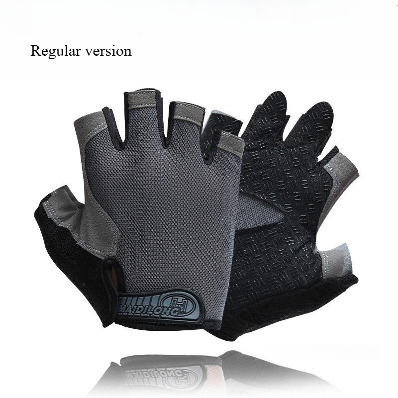 Bicycle Riding Gloves Half Finger Anti Slip Dew Proof Directional Asian Sports Outdoor Fitness Mountain Climbing Fishing