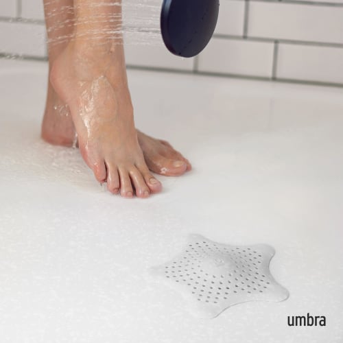 Umbra Drain Cover, Drain Stopper, Drain Garbage Disposal, Bathroom Sink, White