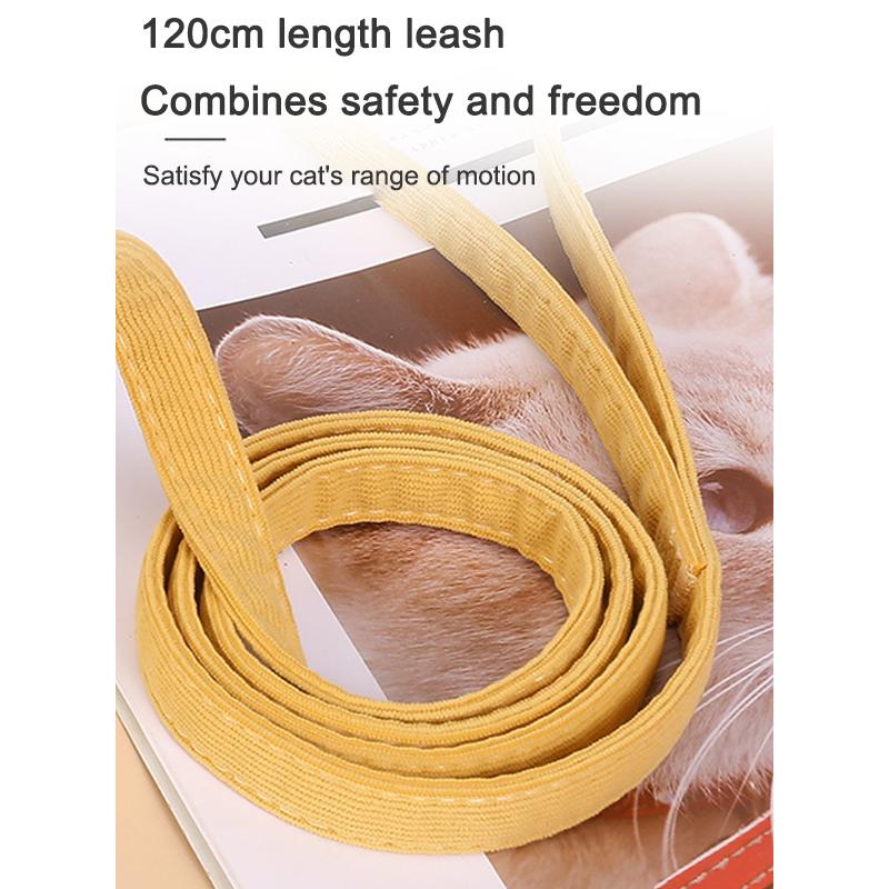 Cat Harness & Leash Set, Cats Escape Proof - Cute Bee Plaid Lightweight Soft Petsafe Harness