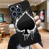 Spades Poker Play Cards Ace Art Case For iPhone 17 15 14 13 12 11 16 Pro Max Mini Plus 16e 17 Air Bumper Cover Accessories