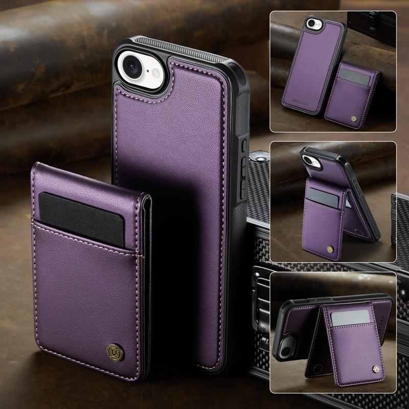 Wireless Charge Detachable Wallet Phone Case Cover for iPhone 17E/17 Air/17 Promax, for iPhone 16E/15/14 Card Holder Case