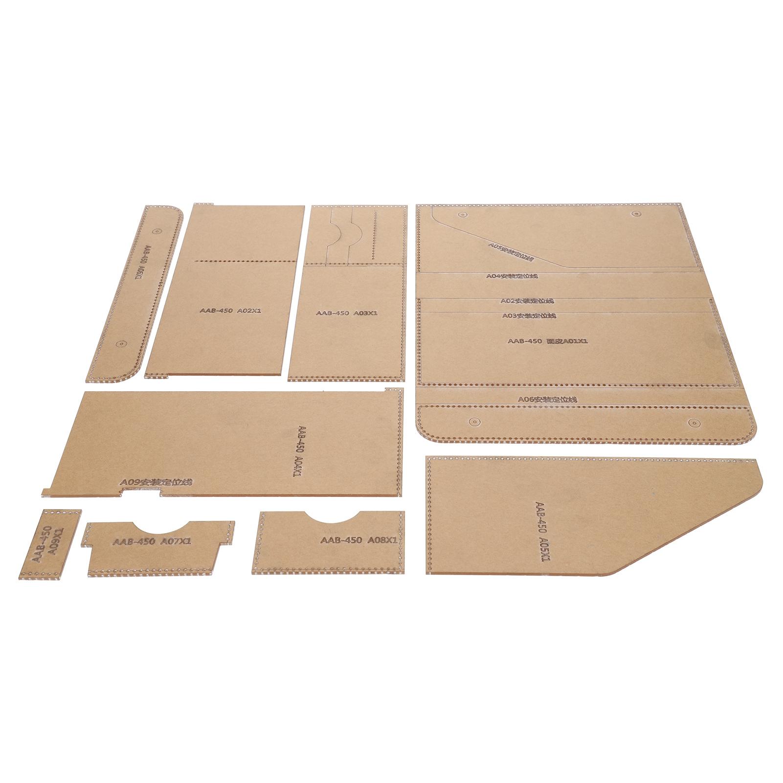 

Набір акрилових шаблонів Прозорий Прозорий Сумка Ручна робота DIY Інструмент для виготовлення AAB 450