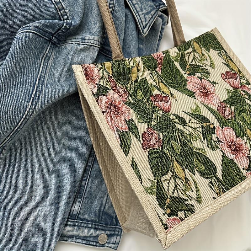 Damen-Tragetasche, Studententasche, lässige Handtasche, Umhängetasche, große Kapazität, Canvas, wiederverwendbar, Einkaufstasche, Strandtasche