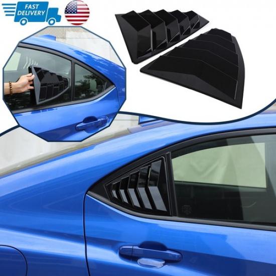 Gloss Piano Black Exterior Door Handle Window Louver Trim Set For Subaru WRX 22+