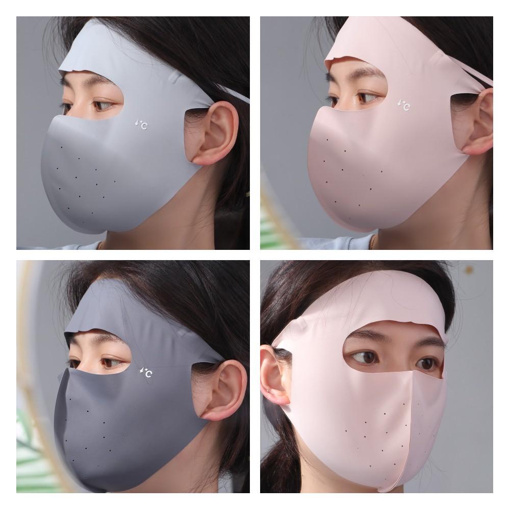 Eye Corner Protection Ice Silk Sunscreen Mask Anti-UV Driving Face Cover Face Gini Mask  Fishing