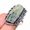 Prehnite Gemstone Handmade 925 Sterling Silver Jewelry Ring Size 7 SU-7406