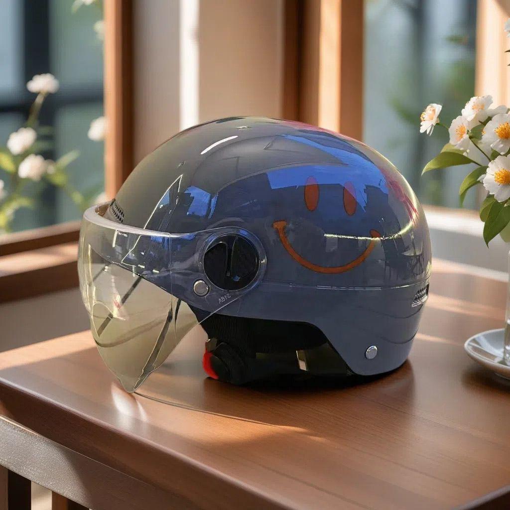 Helmet Electric Car for Men and Women, All Seasons Universal Sun Protection Battery Car Lightweight Summer Hood