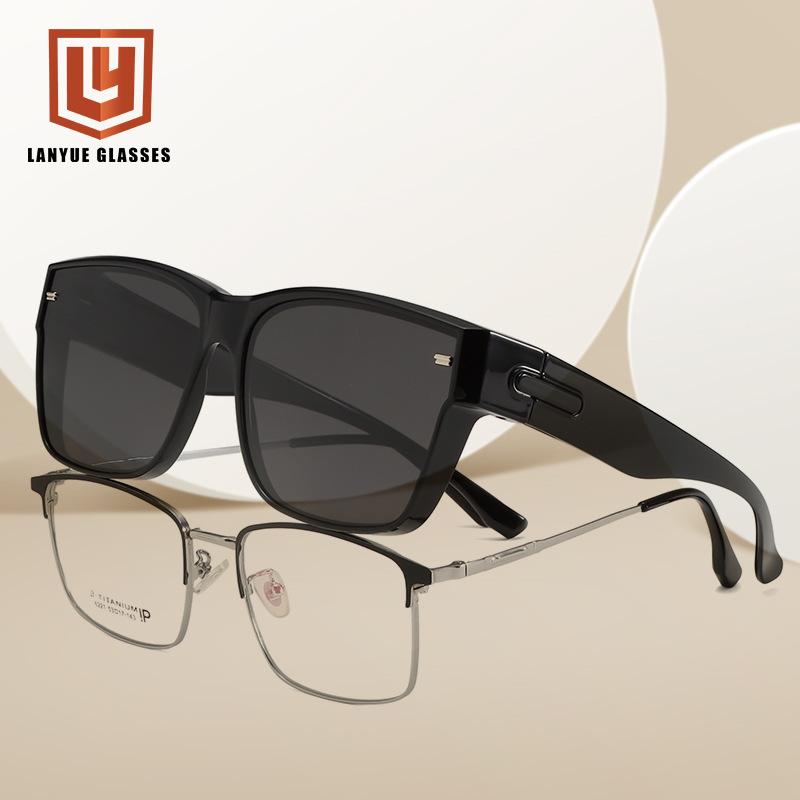New polarized TR myopia sunglasses cover, rice nails, outdoor anti-ultraviolet driving sunglasses for women