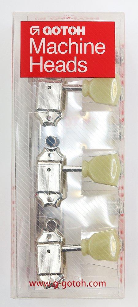 GOTOH Electric Guitar SL Nickel Tuners, 3+3, Buttons, (20322NX) SD90-SL-3+3-N