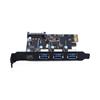 4-Port PCI-E To 1x Type-C 3x Type-A USB3.0 4-Port PCI-Express Pansion Card with Internal 19-Pin Connector