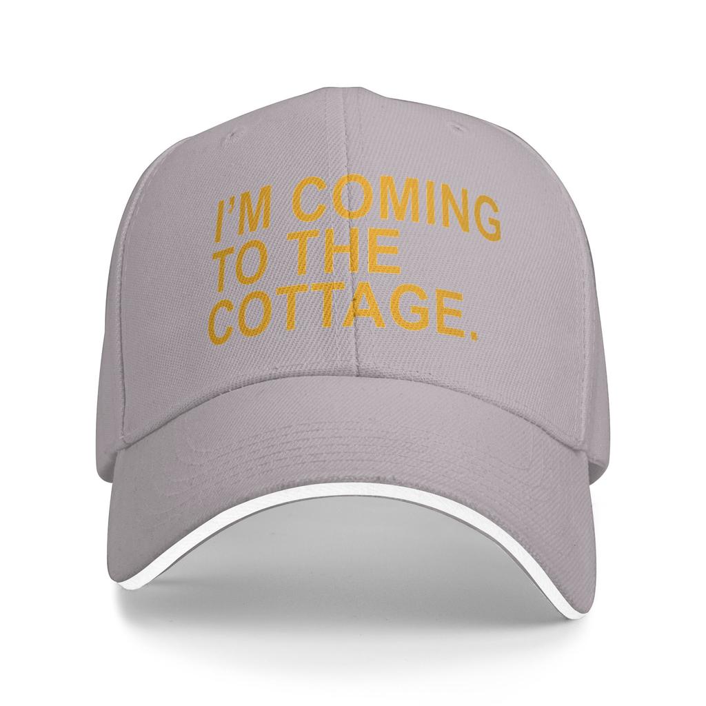 I'm Coming To The Cottage Funny Quote Baseball Cap  Unisex Women Print Trucker Hat Summer Tennis Skate Sun Visor Snapback Cap