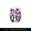 Hand-Painted Four Seasons Crystal Wine Goblet