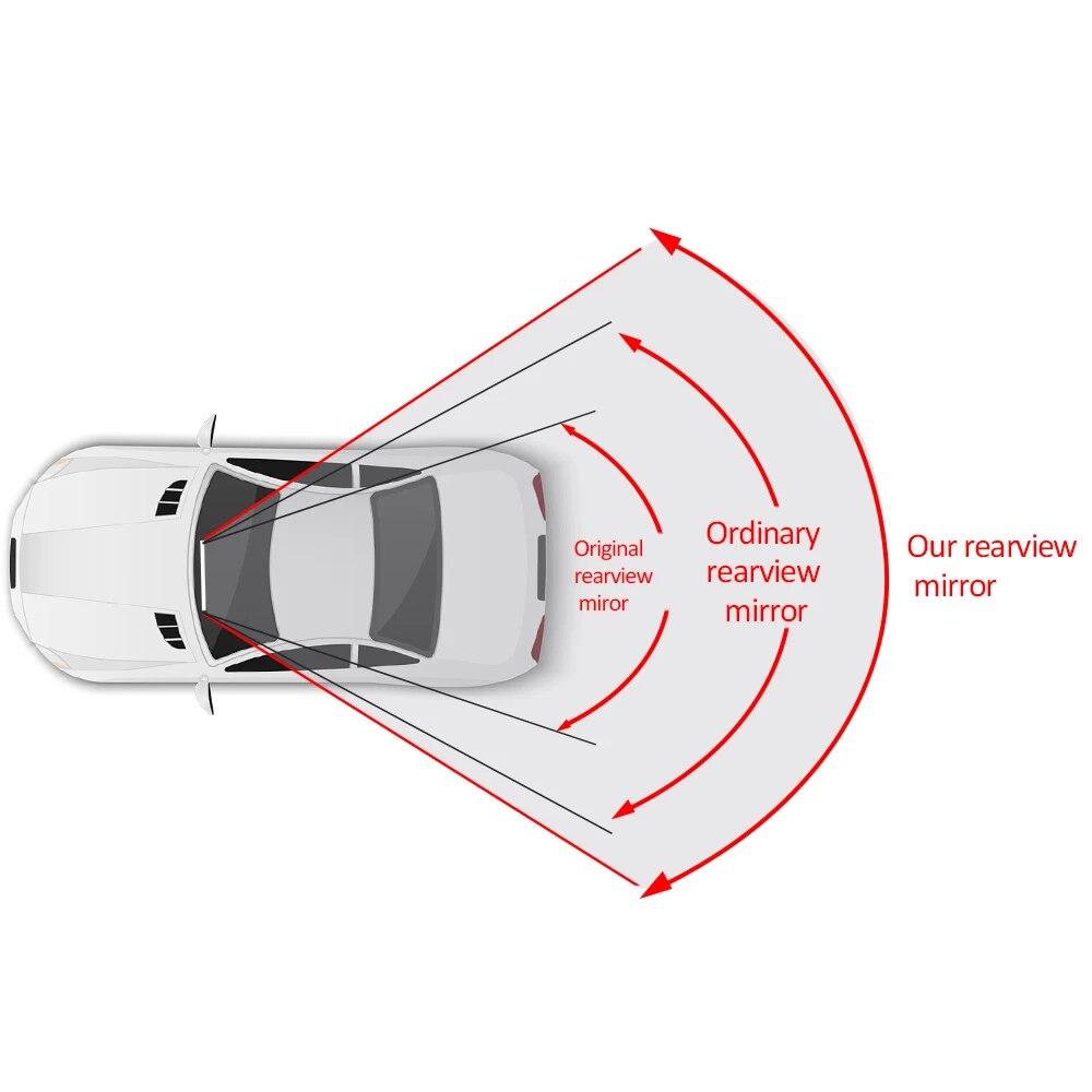 Car Rear View Mirror Large Vision Angle Panoramic Auto Assisting Mirror 300mm Car Interior Accessories Baby Rearview Mirror