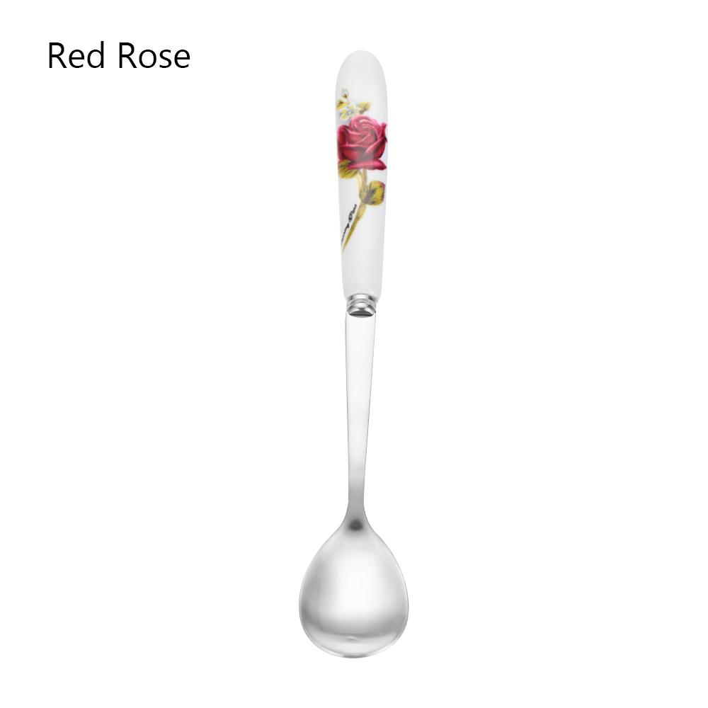 Мороженое Розы Цветы Керамика Кофейная ложка Кухня и Столовая Десертная ложка Чайная ложка