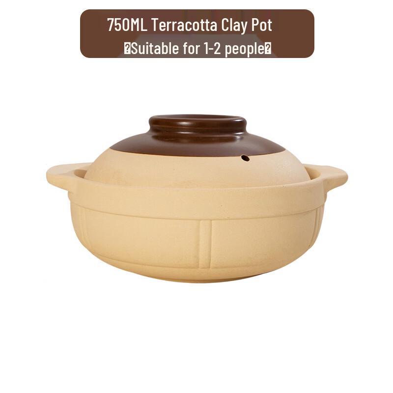 GOWKE Ceramic Clay Casserole Pot for Stovetop Cooking