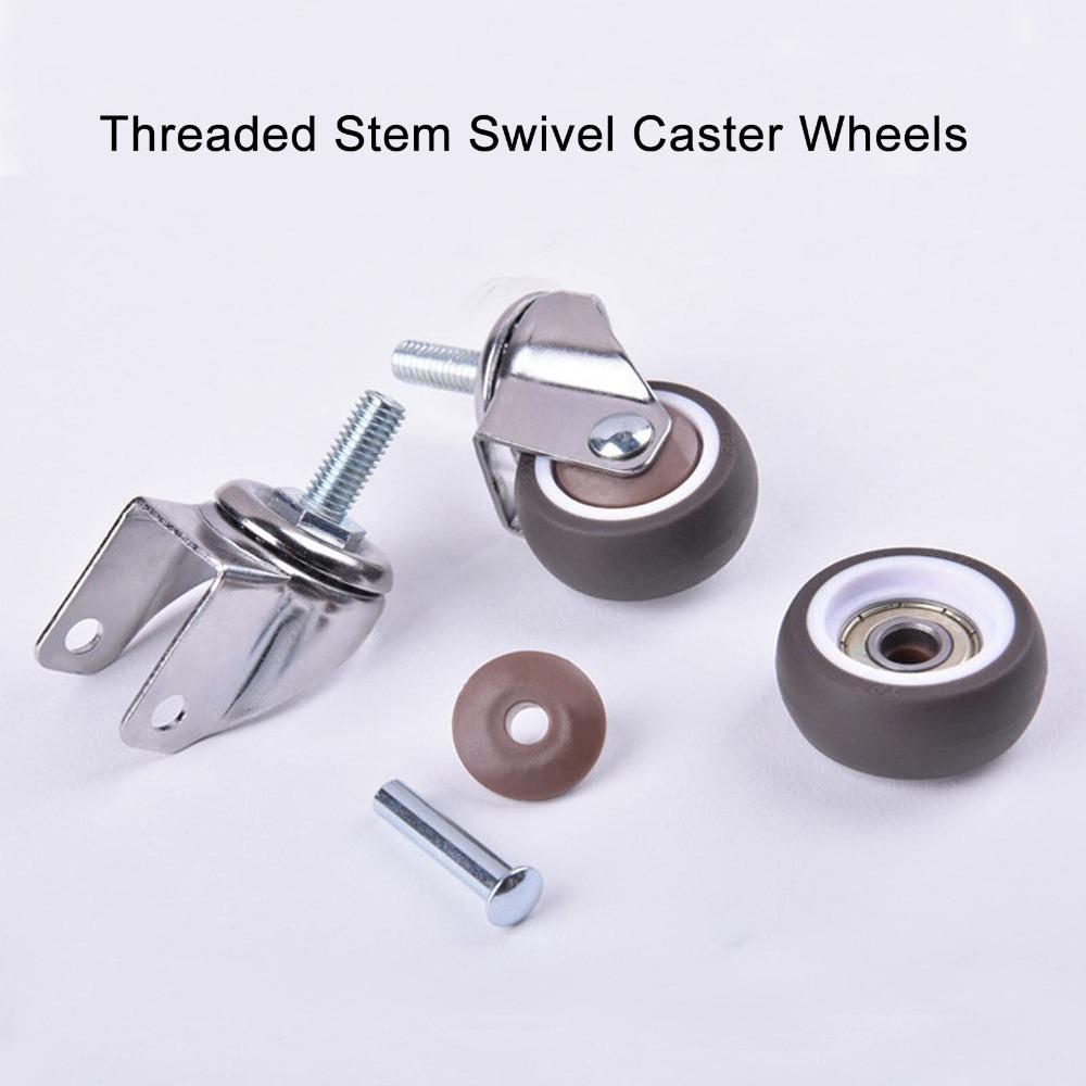 4PCS TPE Rubber Furniture Castor 1.5" / 2" Wheel Rubber Castor for Baby Bed