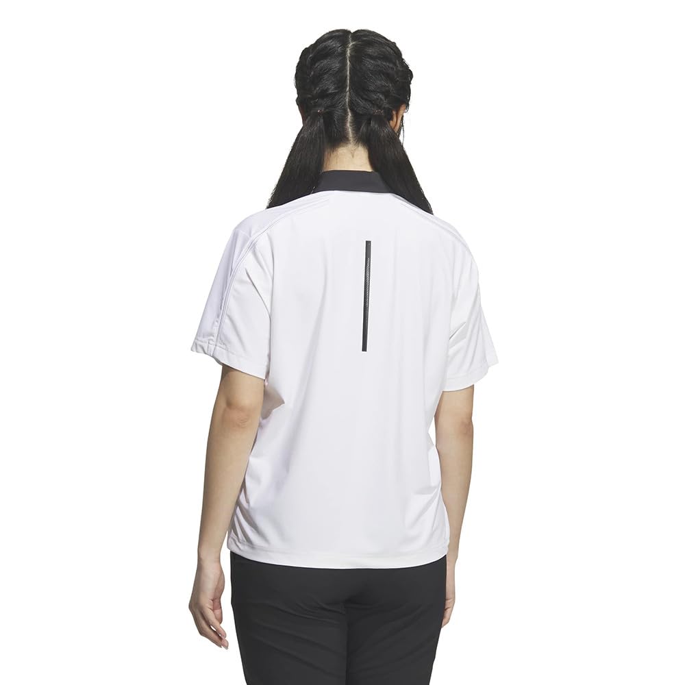 Golf Blanc [Adidas Golf] Chemise Boutonnée à Manches Courtes pour Femme, Repoussant l'Eau,