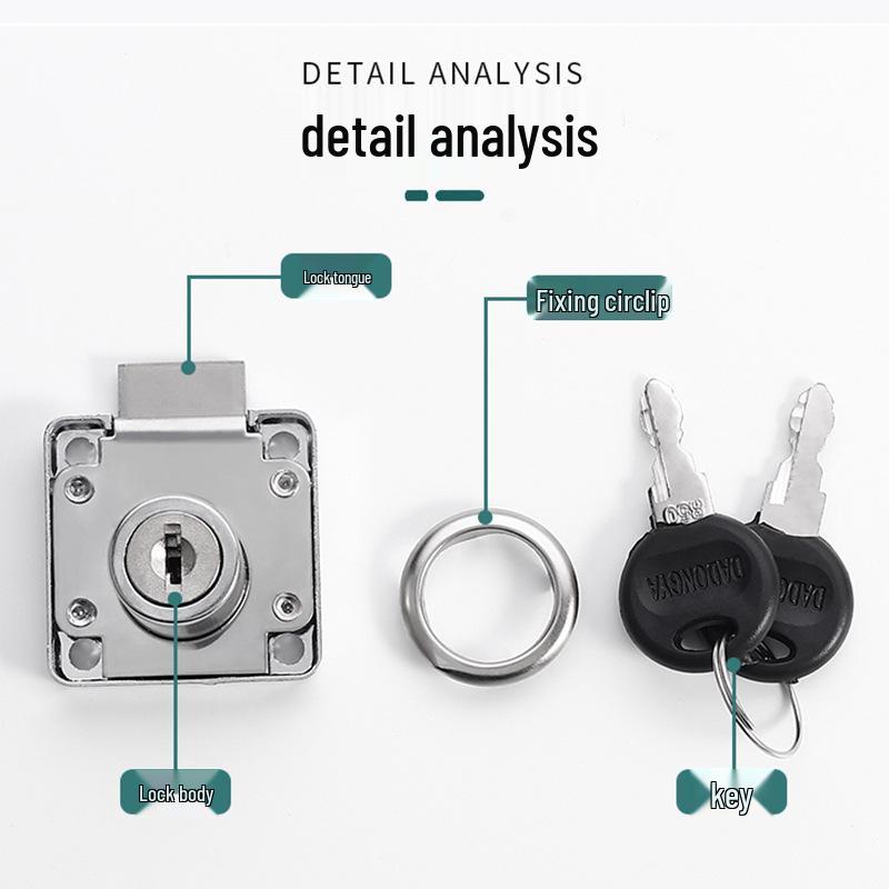 Zinc Alloy Cabinet & Drawer Cam Lock for Double Doors