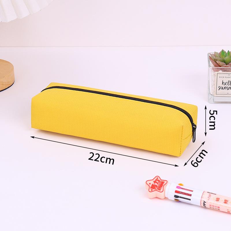 Solid Color Pencil Case, Octagonal Simple Stationery Box, Student Large-capacity Stationery Pencil Case, Advanced Text