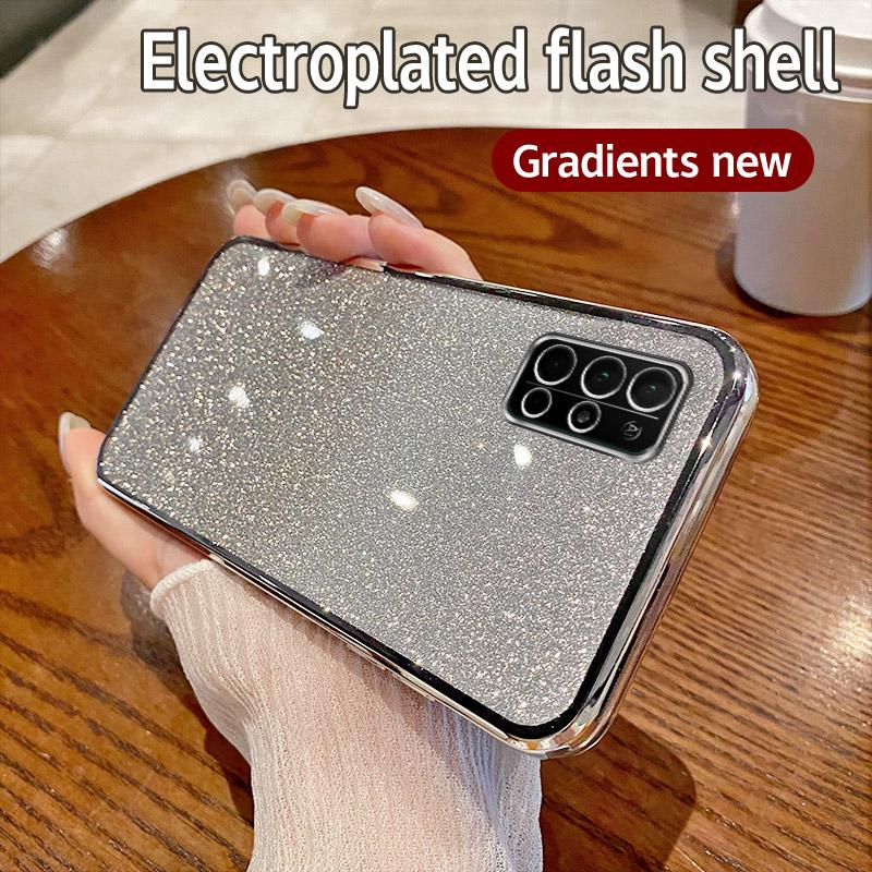 

For Honor 30S Case Honor CDY-AN90, CDY-AN95 Phone Case Shiny Glitter Plating Silicone Camera Lens Soft Back Cover For Honor 30S