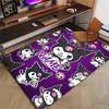 Custom Kuromi Mat Personalized Name, Polyester Washable Indoor Entryway Rug, Gift for Christmas, Easter, Thanksgiving Day