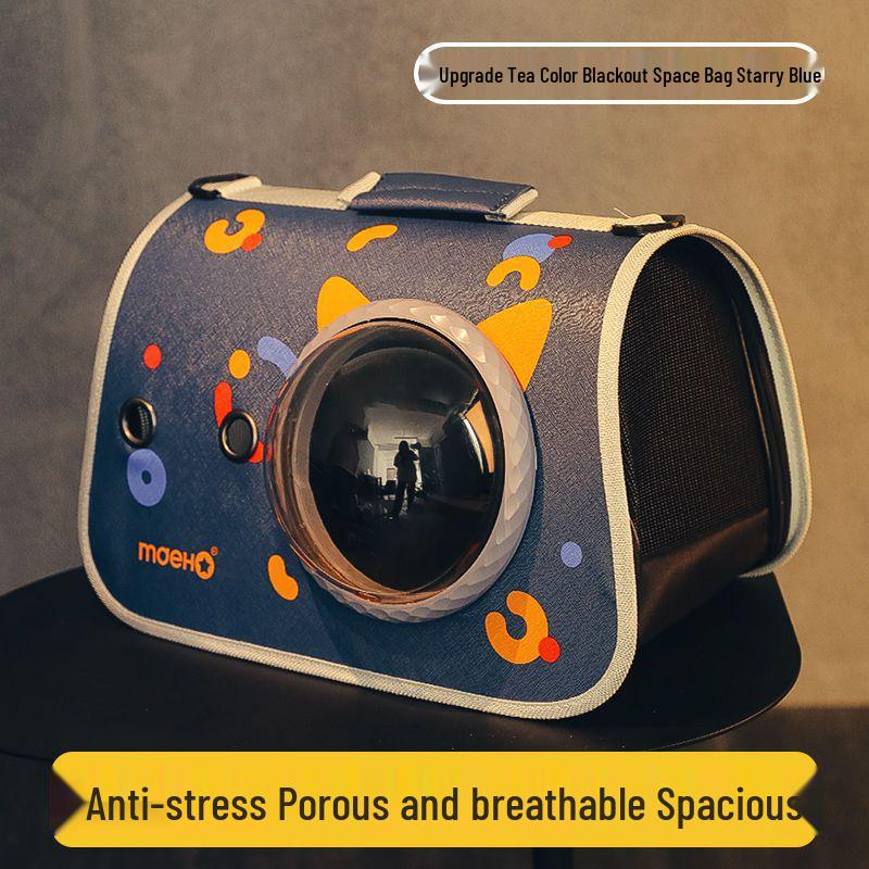 Portable Pet Carrier: Breathable Space Capsule Crossbody Backpack for Cats and Dogs