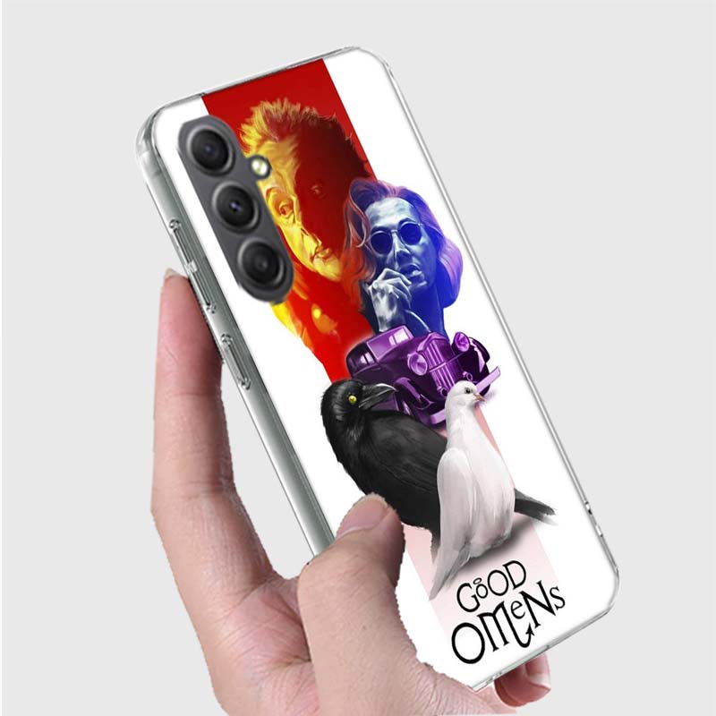 Kryt na telefon Good Omens TV pro Samsung A15 A25 A35 A55 A12 A22 A32 A52S A13 A23 A33 A53 A14 A24 A34 A54 Galaxy A8 A6 A7 A72 A42 A9