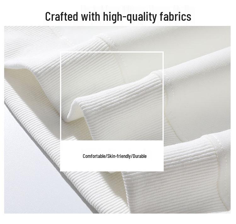 Unisex Heavyweight Cotton Crew Neck Sweatshirt - Minimalist Japanese Style