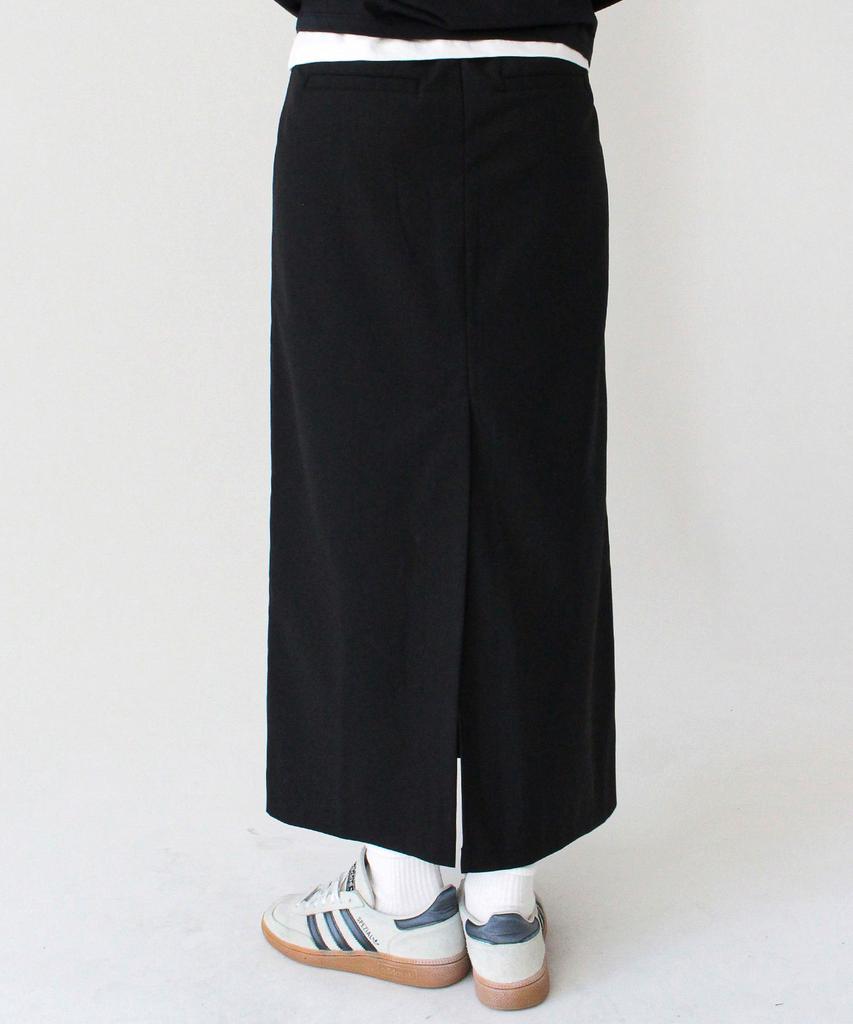 Keullaepeu Classic Line Banding Skirt_Black