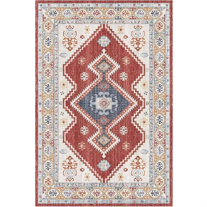 Dywan w stylu etnicznym vintage do sypialni, domu, hotelu, miękka mata z możliwością prania, dekoracja salonu, przedpokoju, szatni, dywanik pod stolik kawowy