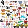 City Animal Zoo Farm MOC Building Block Pig Chicken Sheep Crocodiles Panda Dolphin Elephant Gorilla Fruit Eagle Bricks Toys A012