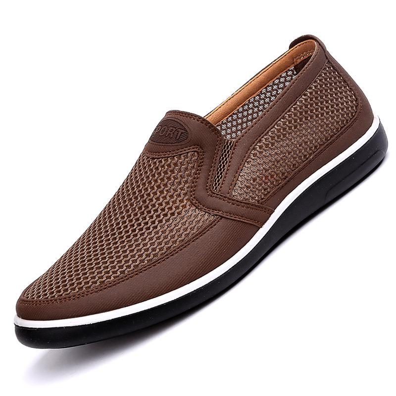 Men Casual Shoes Summer Style Mesh Flats Shoes For Men Loafers Leisure Shoes Breathable Outdoor Walking Footwear Big Size 47 48