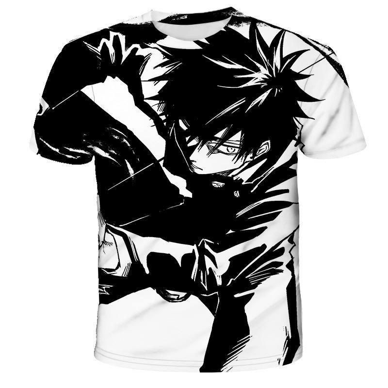 Men's Jujutsu Battle 3D Digital Printed Clothing Personalized Casual Couple's Short Sleeved T-shirt