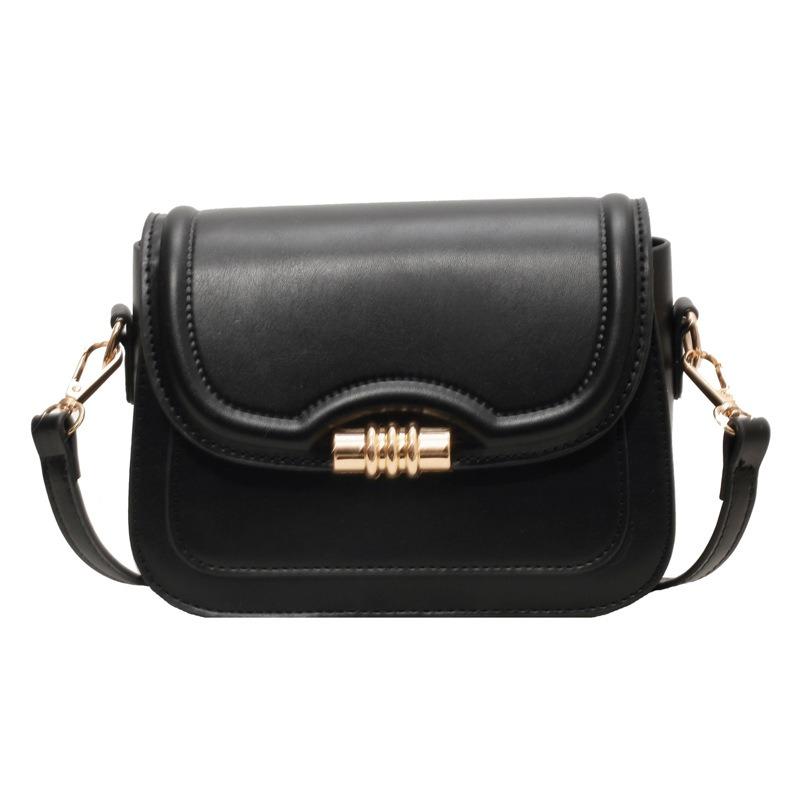 

Премиальная сенсорная ПУ сумка женская новая осенне-зимняя ретро мода универсальная маленькая квадратная сумка простая модная сумка-мессенджер чёрный