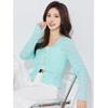 Women's Solid V-Neck Short Cardigan