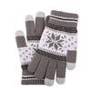 New Knitted Yarn Snowflake Touch Screen Gloves for Men and Women Autumn and Winter Warm Gloves for Christmas Touch Screen Gloves