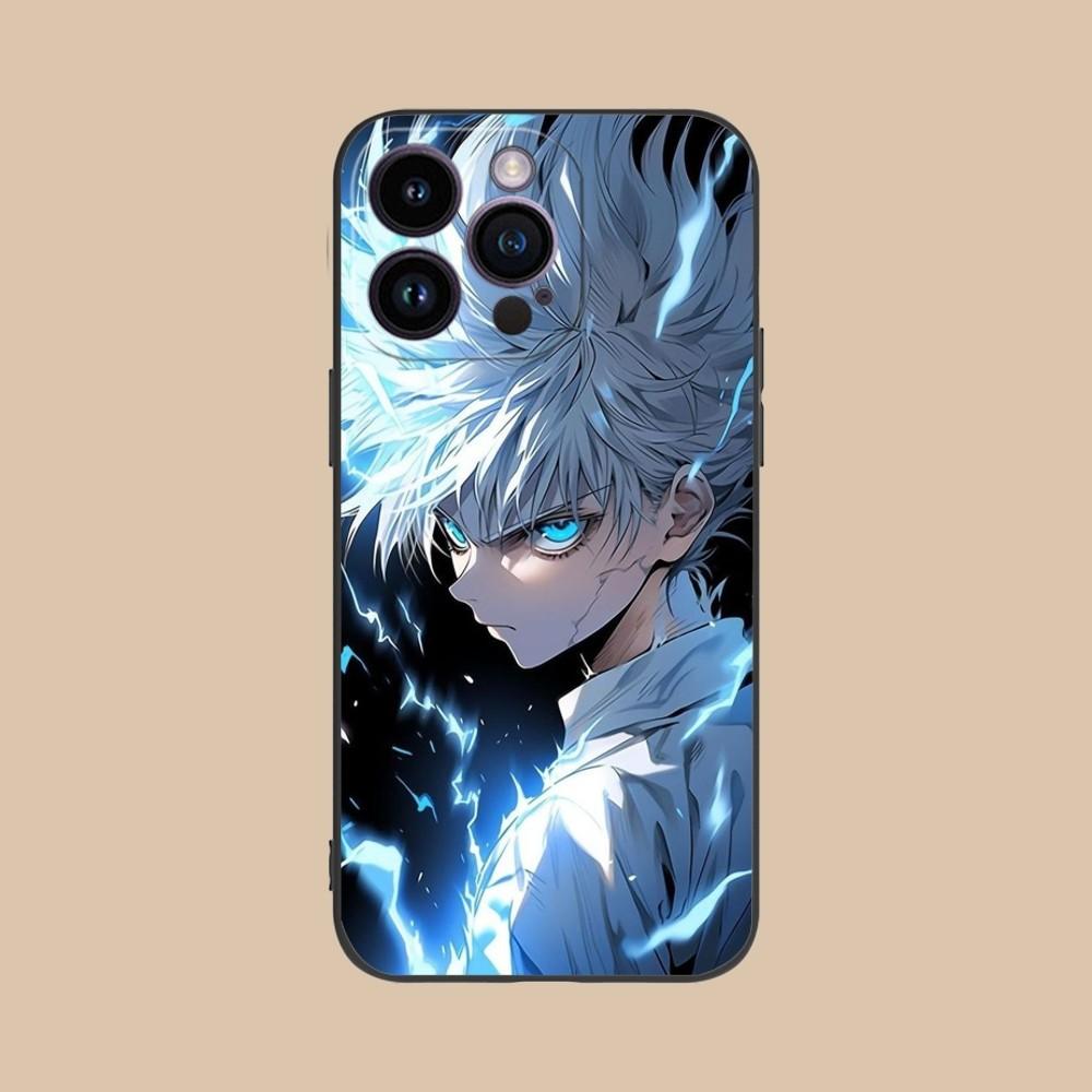 Hunter Killua Mobile Cell Phone Case for iPhone 15 14 13 12 11 X XR XS 8 7 Pro Max Plus Mini Black Soft Phone Cover Funda