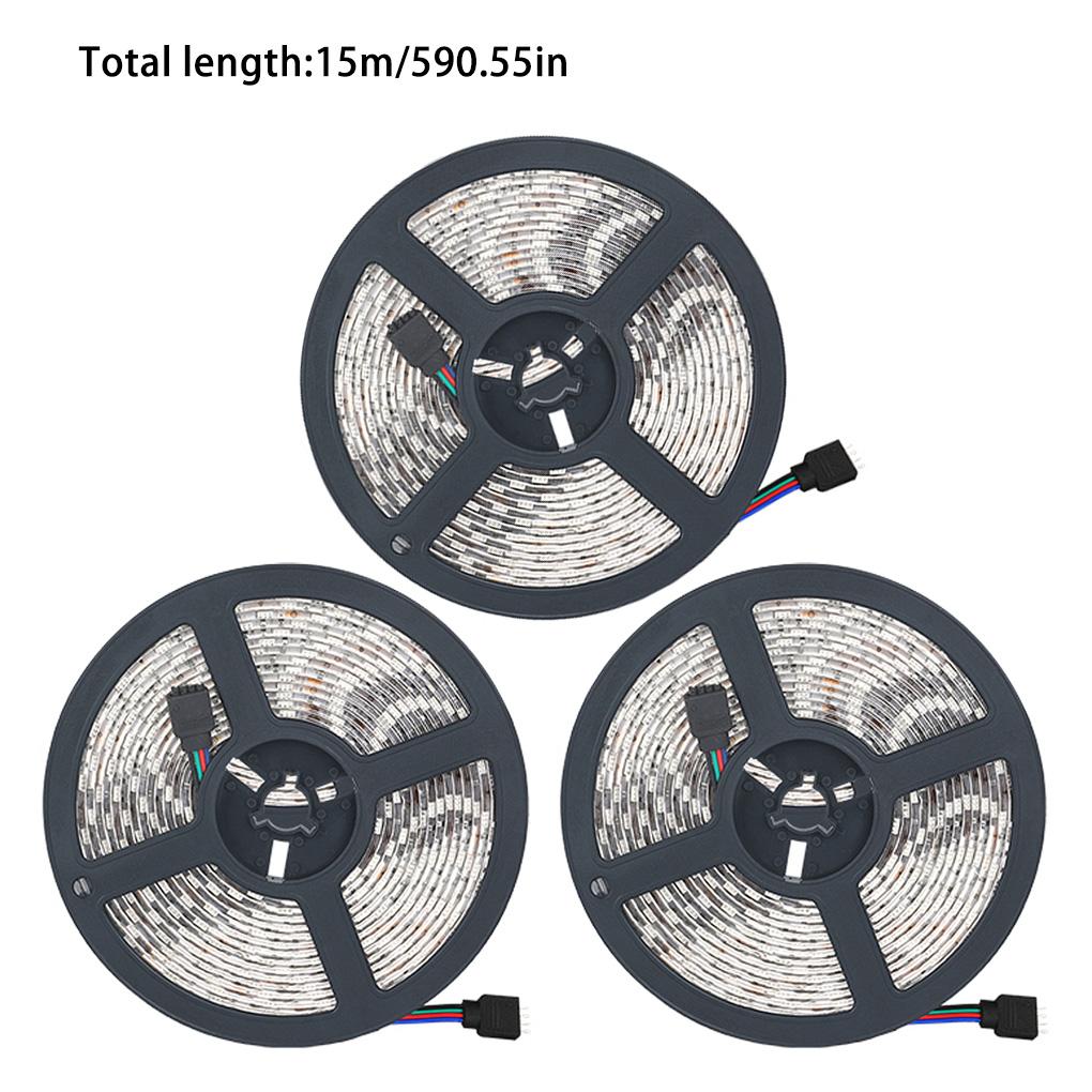 5/10M RGB LED Strip Lights Waterproof 5/10/15M LED Lights 44 Key IR Controller