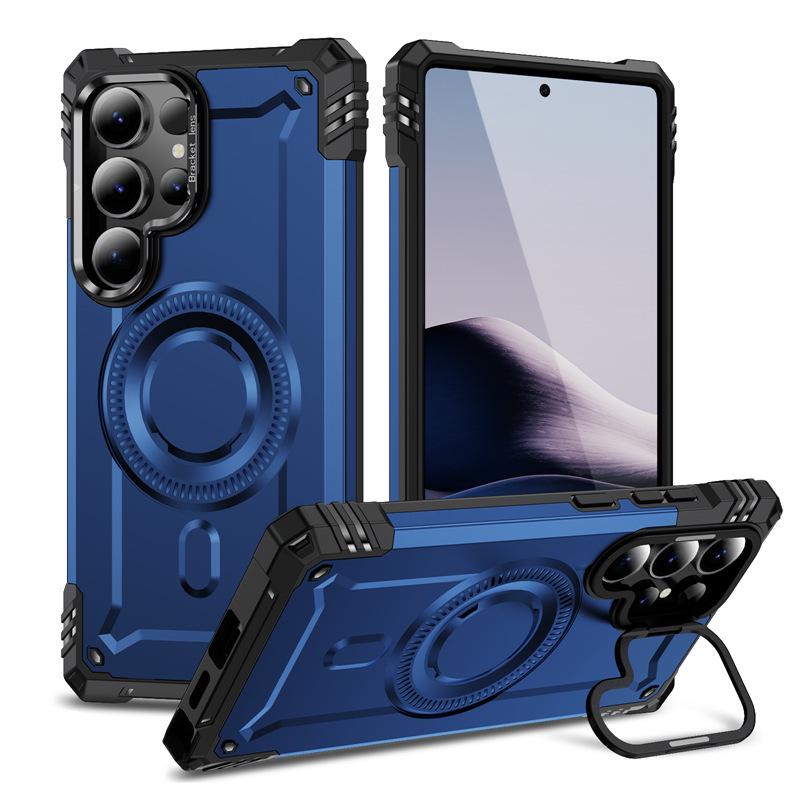 Magnetic Lens Bracket Case for Samsung S25 Ultra/S25 Edge/S24, Drop-Proof A56