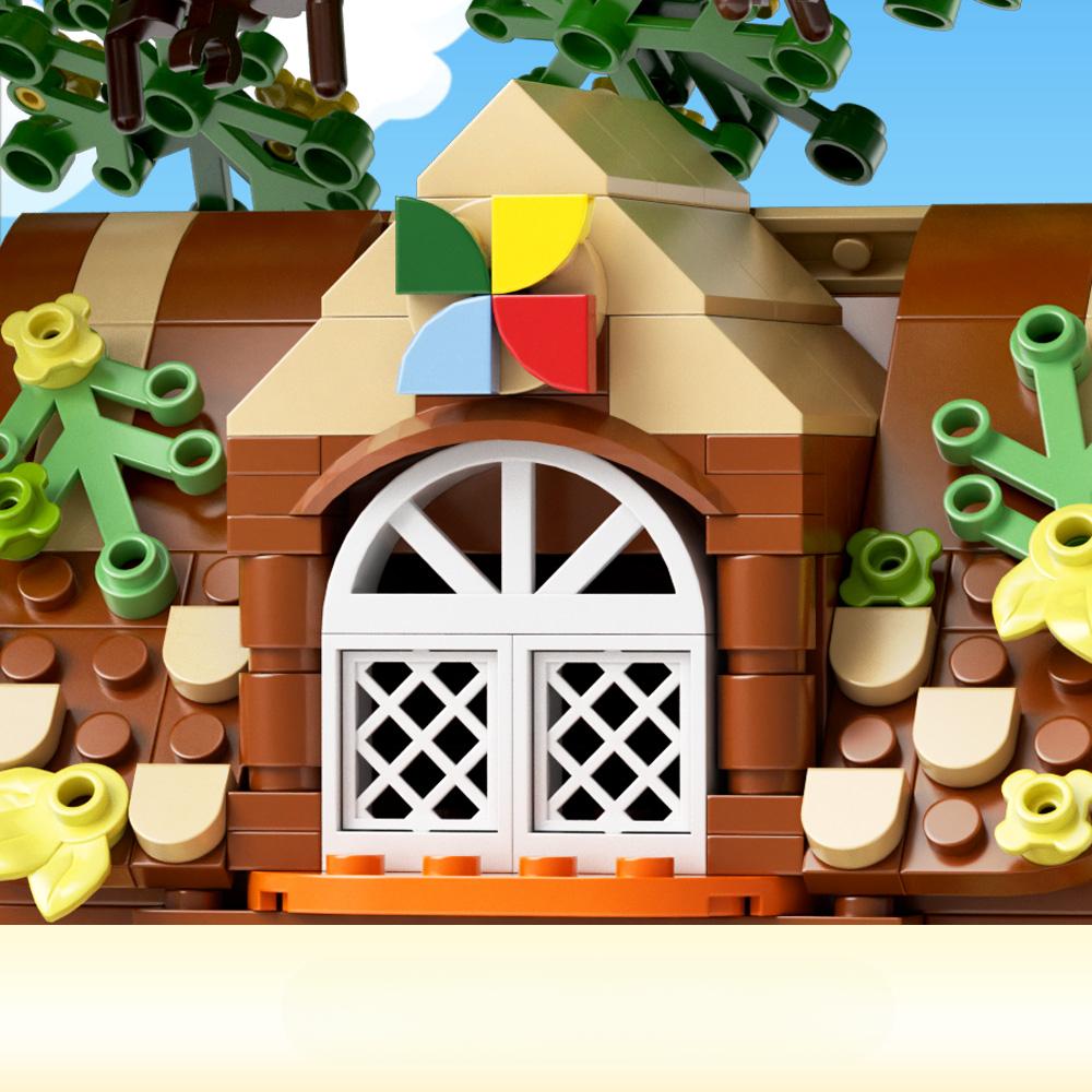 Baumhaus-Modellbausteine-Set, 3196 Teile, Waldhaus, Baustein, Straßenansicht, Sets, Kit, Geschenk für Kinder und Erwachsene