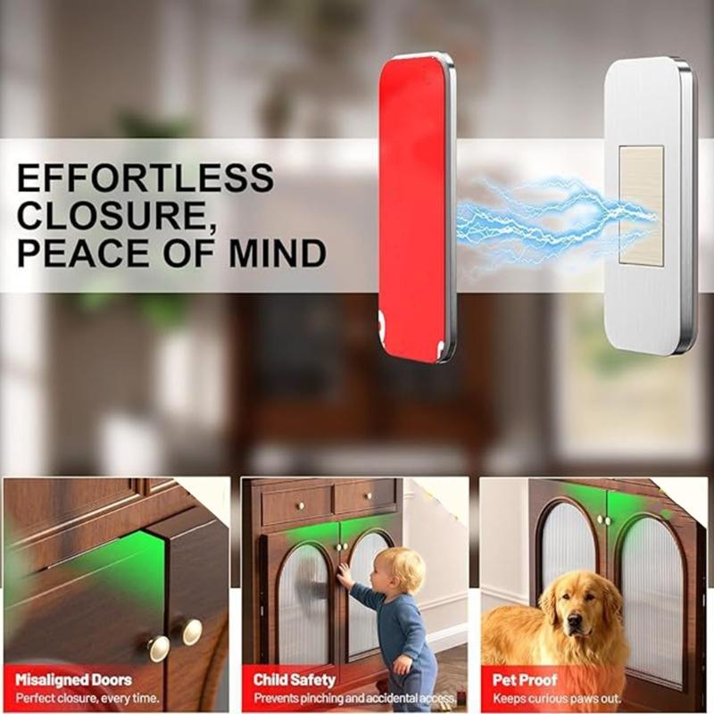 Heavy Duty Stainless Steel Magnetic Cabinet Door Catches Adhesive Drawer Magnets Magnetic Door Holder for Cabinets