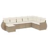 VidaXL Garden Lounge Set with Cushions 8 Pcs, Patio Sofas, Patio Furniture Set, Outdoor Furniture, Beige 3221757